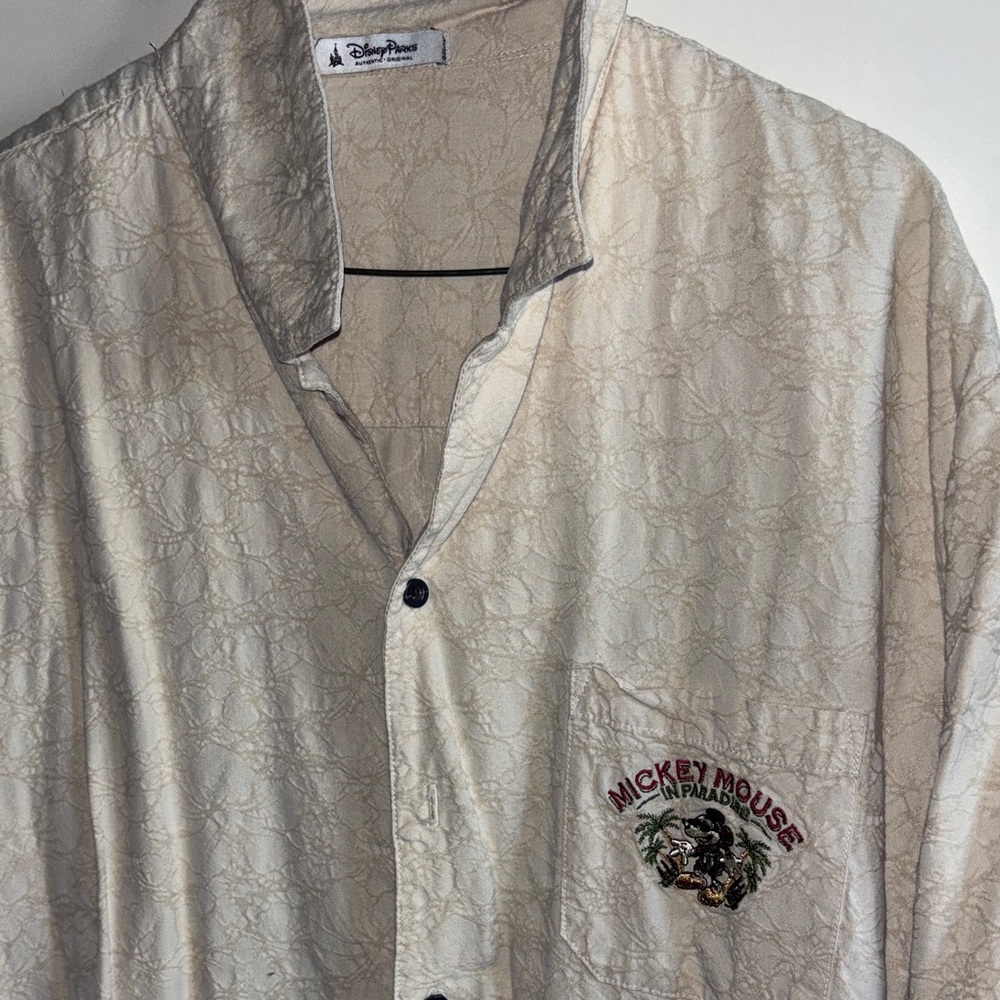 Disney Cream Shirt with Mickey Mouse Design